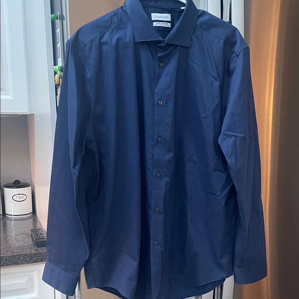 Calvin Klein Men's Deep Blue Dress Shirt